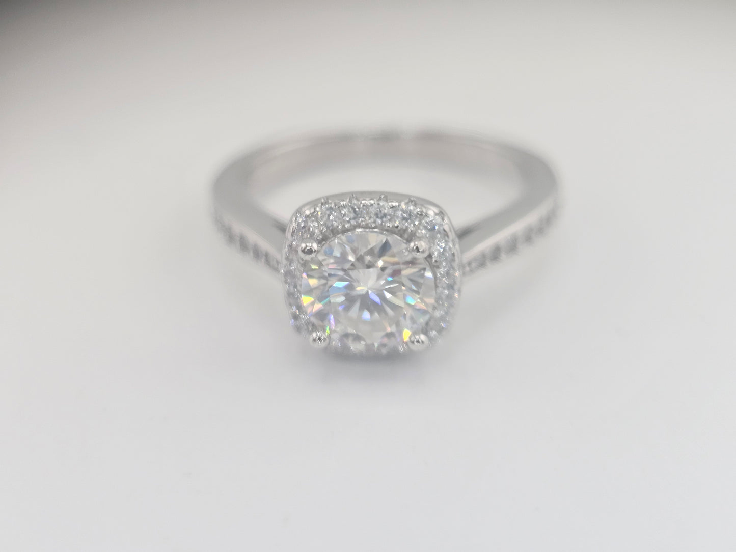 Princess Cut Square Moissanite Diamond ring Item# MS1084