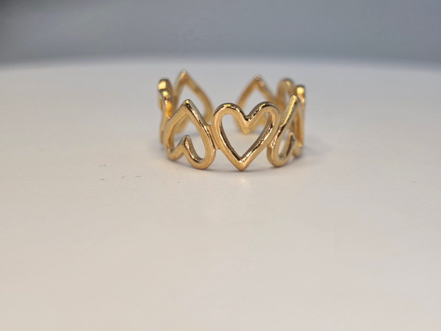 I8k Gold Plated Love Heart shaped Ring Item#NH42521634