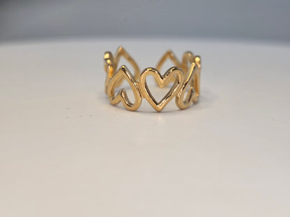 I8k Gold Plated Love Heart shaped Ring Item#NH42521634