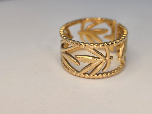 18k Golden leaf ring, Item# NH42521643  $30