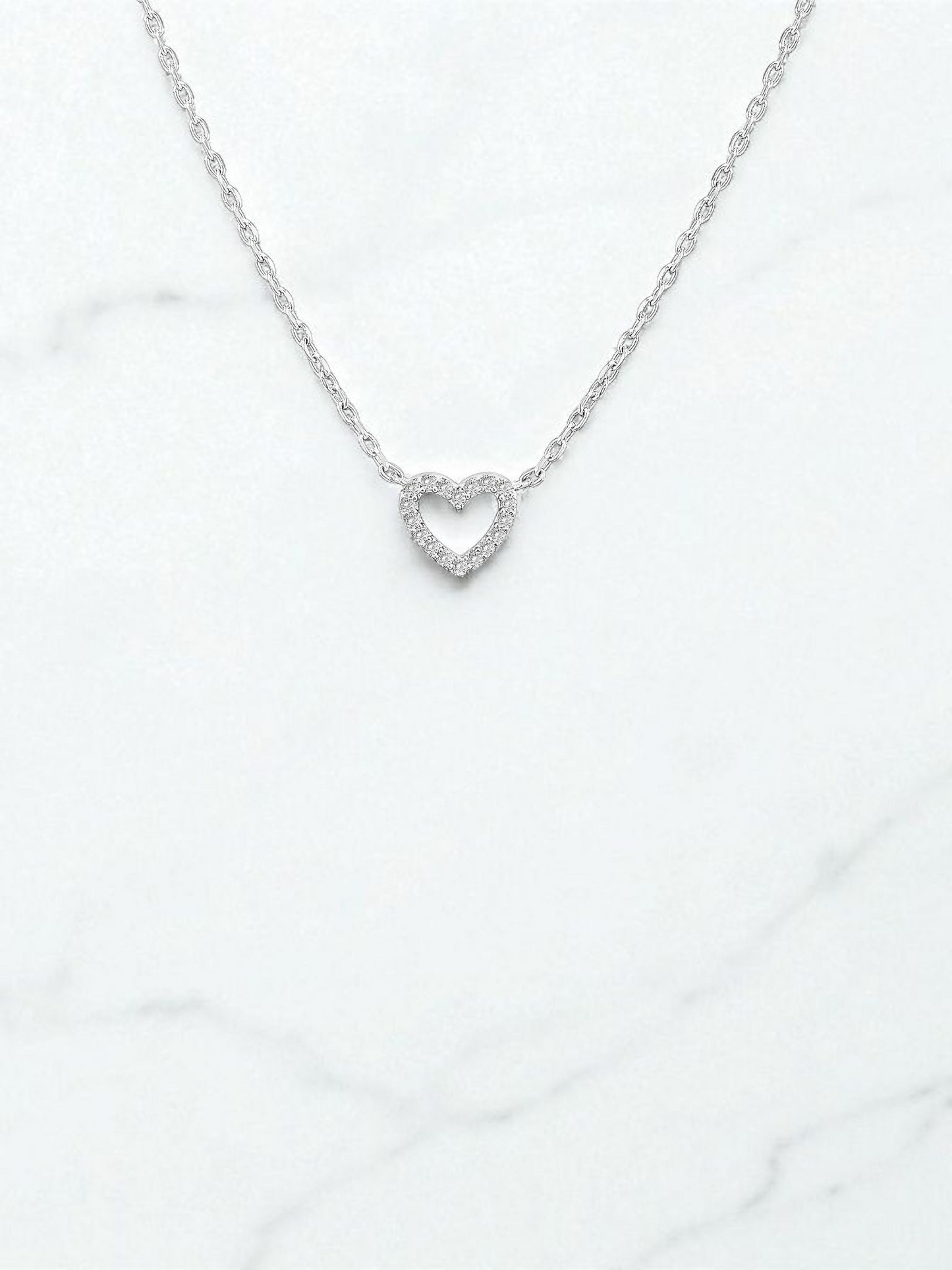 "Hearts" Necklace, Stainless Steel Item# 87696-0