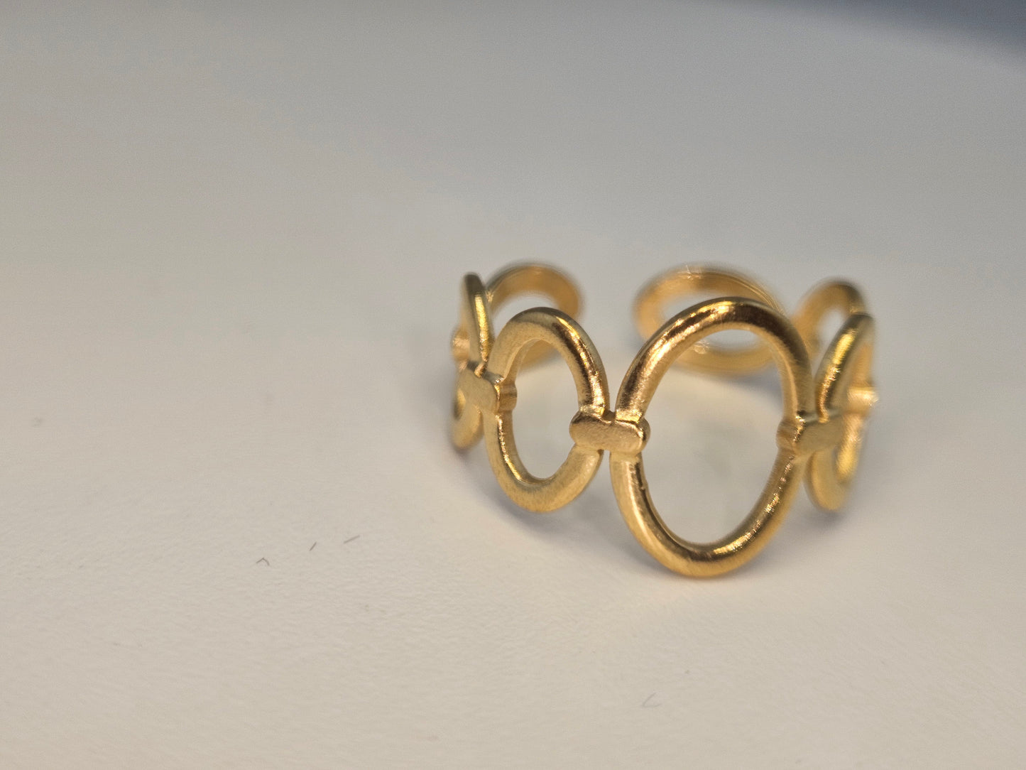 18k Plated Oval open adjustable ring #2 Geometric Item#NH42521636 $35