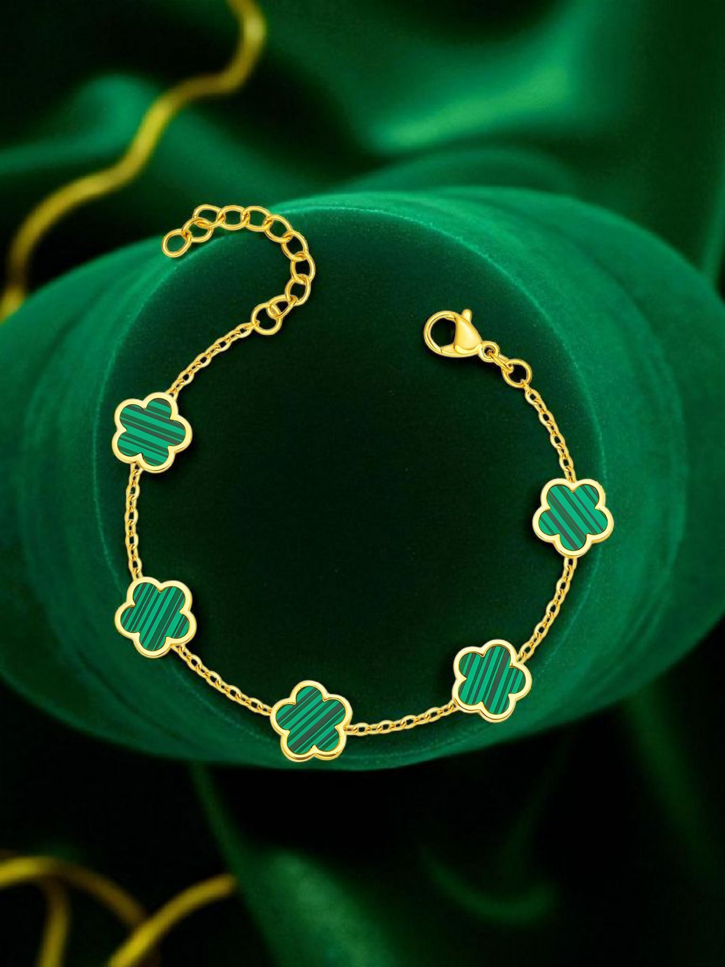 "Flowers" Bracelet, 18K Gold Plated Steel Item# 87716-0