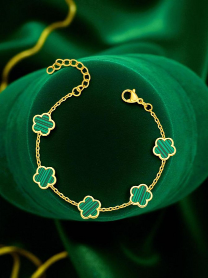 "Flowers" Bracelet, 18K Gold Plated Steel Item# 87716-0