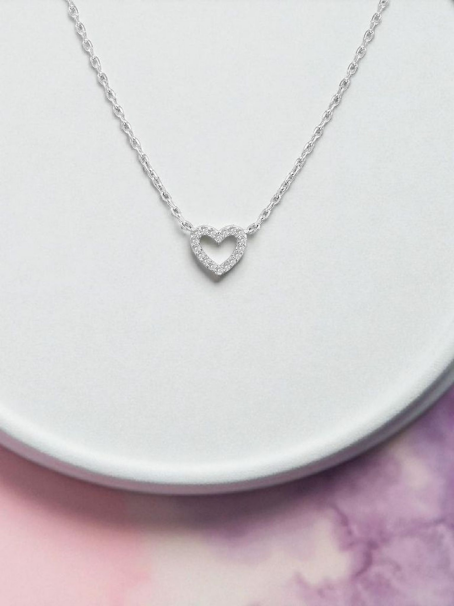 "Hearts" Necklace, Stainless Steel Item# 87696-0
