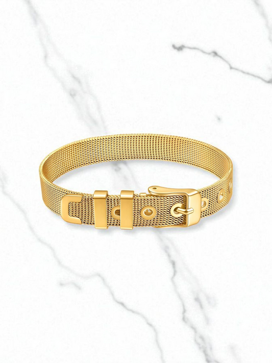 Bracelet, 18K Gold Plated Steel Item# 87418-0