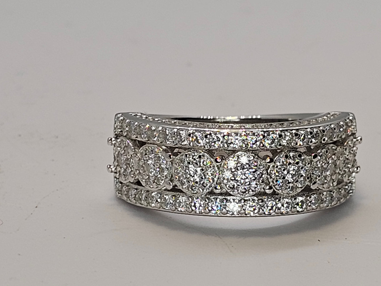 Hot Sale! Fashion Iced out Hip Hop Jewelry VVs Moissanite Lab Diamond 925 Sterling Silver unisex Ring