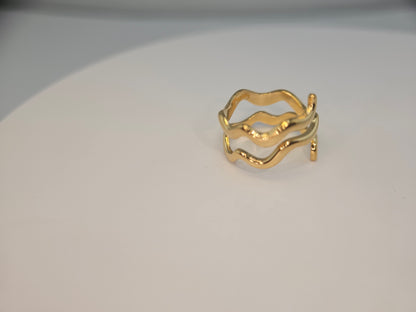 18k Gold Plated open adjustable ring. Item#NH44027741 $30.00