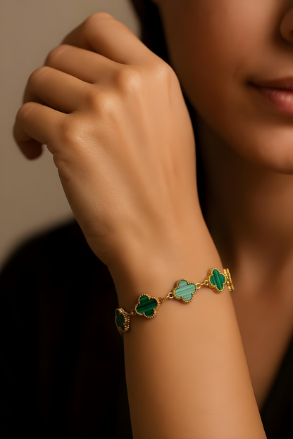 "Flowers" Bracelet, 18K Gold Plated Steel Item# 87716-0