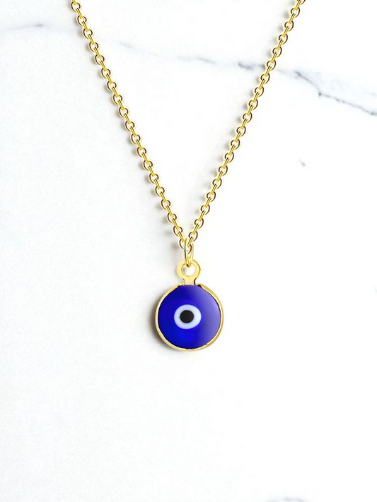 "Evil Eye" Necklace, 18K Gold Plated Steel Item#  87152-0